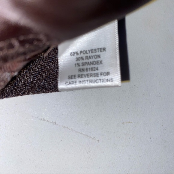 Studio Works Womens Dress Pants Slacks Size 10 Brown Herringbone Polyester Rayon - Picture 2 of 14